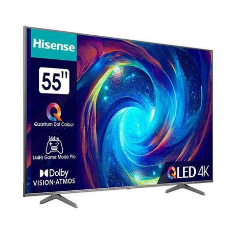HISENSE LEDN55Q7Q 55" QLED 144hz 4k Smart 144Hz VRR Game Mode PRO; QLED Colour; Dolby Vision.Atmos; AI Picture; AI Smooth Motion; AMD FreeSync Premium; Game Bar; Filmmaker Mode; Voice Control
